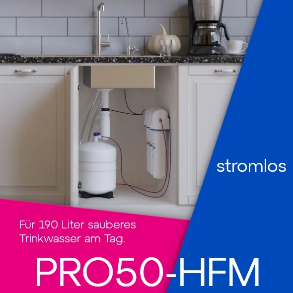 Trinkwasser Umkehrosmose System PRO50-HFM