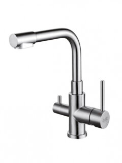 Aquintos SUPREME 3-Wege Wasserhahn Nickel satiniert matt gebürstet style Lux