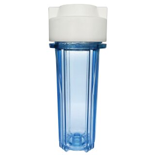 Osmoseanlage Wasserfilter Filtersystem Filtergehäuse 10 Zoll 1/4 IG Filterglocke transparent von Aquintos