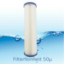 Aquintos Lamellenfilter Faltenfilter 10 x 2,5 Zoll 50 Micron aus Cellulose