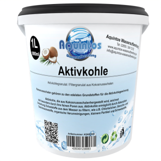 Aktivkohle Granulat Filterkohle Kokoskohle Activated Carbon Trinkwasserzugelassen Körnung 2.36mm-0.06mm 1 Liter Aktivkohle