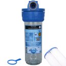 Wasserfiltergehäuse 10 Zoll - 1 Zoll Innengewinde Filterschlüssel Lamellenfitler 100µ