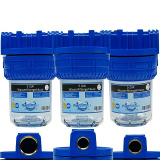 Wasserfilter Wasserfiltergeh&auml;use 5 Zoll (3-teilig)