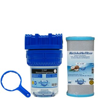 VORFILTER WASSERFILTER 1" 3/4" 1/2" PUMPENFILTER 6000 L/h FILTER HAUSWASSERWERK 1 Zoll Innengewinde Filterschlüssel Aktivkohlefilter 10 µ