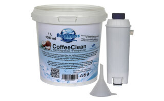 Nachfüllset Wasserfilter passend für DeLonghi Kaffeevollautomaten mit der DLS C002 / DLSY002 / SER3017 Filterpatrone 1 L Nachfüllset