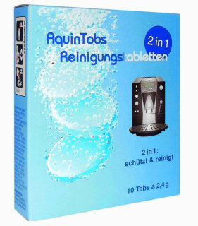 AquinTobs 2in1 Reinigungstabletten 10 x 2,4g passend für Siemens EQ Series TZ80001B TZ80001B Espressomaschine und Bosch VeroBar TCZ8001A TCZ8001N TCZ8001 Reinigungstabletten 2in1 Reinigungstabletten 1 Packung