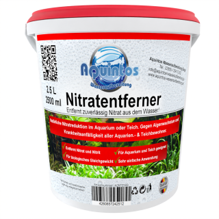 Aquintos Resin N Nitrat Granulat - Nitratentferner für Aquaristik - Aquarium Nitrat Ionenaustauscher für Wasserfilter 2,5 Liter AQNT2500