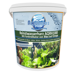 Aquintos Reinstwasserharz Michbettharz Mischbettharzfilter mit Farbindikator von blau nach orange