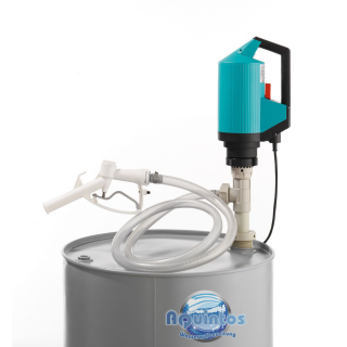 Aquintos Fasspumpe Basis-Set PRO520W elektrische Fass Pumpe zur Entnahme von Flüssigkeiten aus einem Fass und Lagerbehälter
