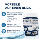 DuoDes Travel zur Wassertankdesinfektion 10 x 20g Tablette für Camping Caravan Reisemobile und Wohnmobil