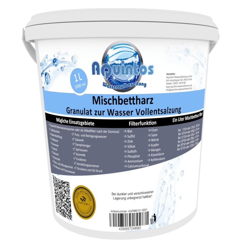 Mischbettharz Pure Resin PMB 101-3 Zur Wasservollentsalzung