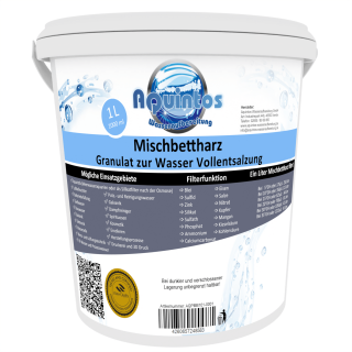 Mischbettharz Pure Resin PMB 101-3 Vollentsalzungsharz - Filtergranulat zur Wasservollentsalzung und Herstellung von VE Wasser