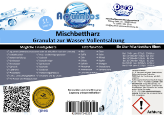Mischbettharz PMB-101-3 Vollentsalzer Ionenaustauscher VE-Wasser 10 Liter 