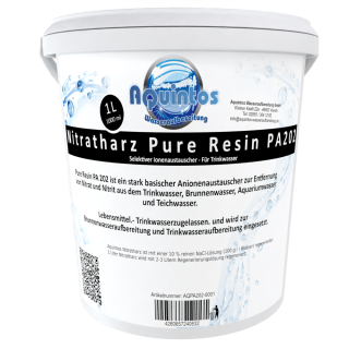 Nitrat im Wasser Pure Resin Nitratharz Nitritharz Nitratfilter f&uuml;r Trinkwasser selektiver Ionenaustauscher PA202 1 Liter (Eimer)