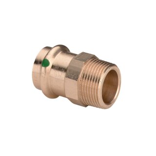 Übergangsstück SANPRESS 22 mm Rohr x 3/4" AG aus Rotguss Silizumbronze