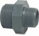 Doppelnippel aus PE in 1 1/2" AG x 1 1/4" AG