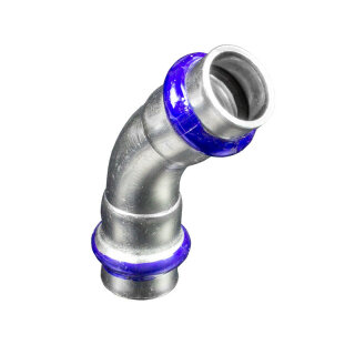 Bogen 45° Innen/Innen Edelstahl V4A V-Kontur Ø 22