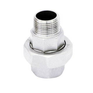 Verschraubung konisch1 1/4" AG auf 1 1/4" IG Edelstahl 1" V4A