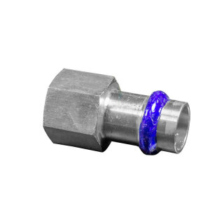 Übergang mit 3/4" Innengewinde Edelstahl V4A 22mm Ø V-Kontur
