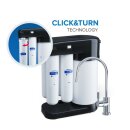 AQUAPHOR RO-102S Umkehrosmoseanlage mit 1 Wege Wasserhahn Trinkwasserfilter Reverse Osmosis System 100 GPD Membran für 380 Liter am Tag