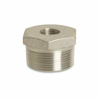 Reduzierstück aus Edelstahl von AG 1" auf IG 3/8" V4A DIN 2999