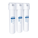 AQUAPHOR Crystal ECO TRIO Aktivkohle Trinkwasserfilter mit 1 Wege Wasserhahn Kohleblock mit Ultrafiltration Keimsperre bis 0,1 Mikrometer