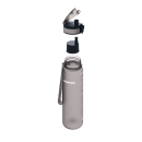AQUAPHOR Wasserfilter-Trinkflasche CITY Grau 0,5L mit Aktivkohle-Wasserfilter aus Kokosnussschalen für 150 Liter gefiltertes Trinkwasser