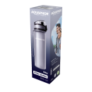 AQUAPHOR Wasserfilter-Trinkflasche CITY Grau 0,5L mit Aktivkohle-Wasserfilter aus Kokosnussschalen für 150 Liter gefiltertes Trinkwasser
