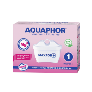 AQUAPHOR MAXPHOR+ MG Filterkartusche Trinkwasserfilter mit AQUALEN und Magnesium + für Tischwasserfilter