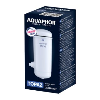 AQUAPHOR TOPAZ Ersatz-Kartusche Wasserfilter für den Wasserhahn mit AQUALEN und Aktivkohle aus Kokussnusschalen