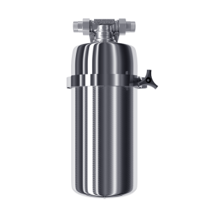 AQUAPHOR Viking Midi 300 Edelstahl-Filtergehäuse für heißes und kaltes Wasser aus 100% V4A für industrielle und private Anwendungen mit 3/4"AG