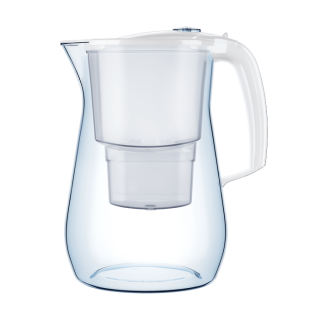 Tischwasserfilter AQUAPHOR ONYX 4,2 L in weiß Trinkwasserfilter mit MAXPHOR+ Wasserfilter-Kartusche