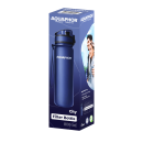 AQUAPHOR Wasserfilter-Trinkflasche CITY Dunkel-Blau 0,5L mit Aktivkohle-Wasserfilter aus Kokosnussschalen für 150 Liter gefiltertes Trinkwasser