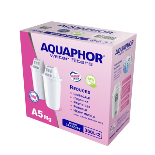 AQUAPHOR A5 Mg Aqualen + Magnesium Wasserfilter-Kartusche 2 Stück für Provence, Prestige, Atlant, Arctic und Smile Tischwasserfilter