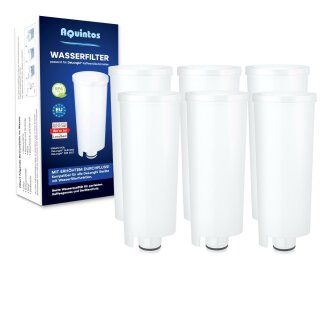 Wasserfilter Ersatz für DeLonghi® Wasserfilter DLSC002, SER3017 Kompatibel mit DeLonghi® Magnifica® S, Eletta® Explorer, Dinamica® und ECAM-Serie Kaffeevollautomaten und Espressomaschinen 6 Stück