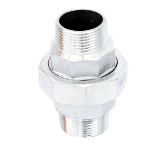 Verschraubung flach, außen-außen 3/4" AG auf 3/4" AG Edelstahl 3/4" AG V4A