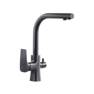 Aquintos Tivoli Black 3-Wege Wasserhahn anthrazit grau
