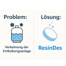 Pflegeset: 1L Harzreiniger & ResinDes 20g Hygienetablette für Wasserenthärtungsanlagen