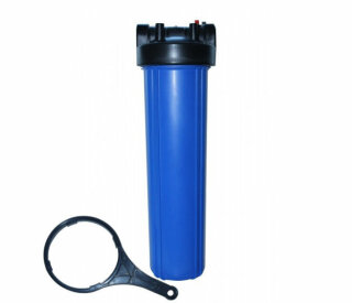 Big Blue Filtergeh&auml;use Trinkwasserfilter 20 x 4,5 Zoll mit 1 1/2 Zoll IG -  DN40 und 2 O-Ringe + Filterschl&uuml;ssel