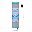 Aktivkohlefilter 10 Zoll Aktivkohleblock (Activated Carbon) Trinkwasserfilter 10x2,5" in 5µ (Mikron)
