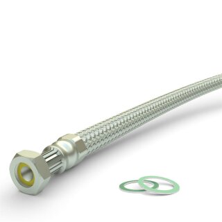 LASCO 10-2113 Flexschlauch 3/8" Auf 1/2" - 30 Cm, Geflochtenes Vinyl Für Trinkwasser