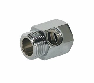 Aquintos Anschluss T-Stück Adapter AG3/4" x IG3/4" mit seitlichem Innengewinde in IG1/4"