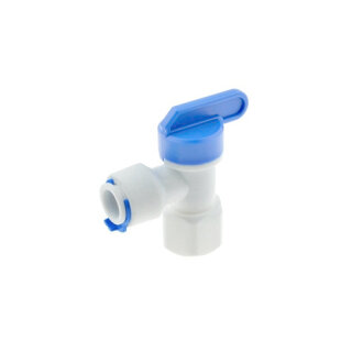 Aquintos Absperrhahn 1/4" IG x 1/4" Easy Quick Schlauch für Drucktanks mit 1/4" AG Anschluss